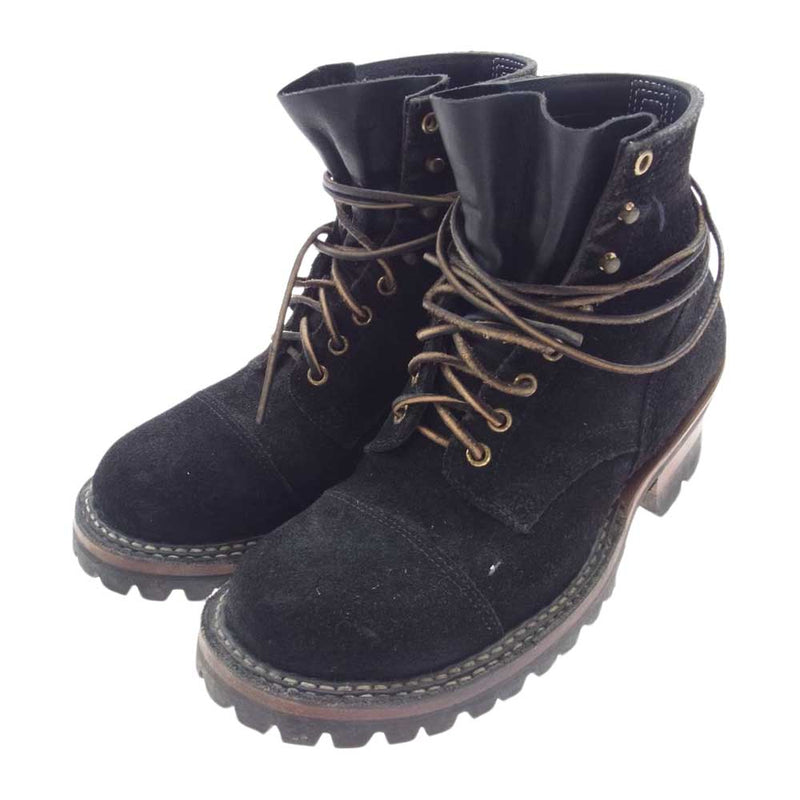 WHITE'S BOOTS ホワイツブーツ SMOKE JUMPER スモークジャンパー スエード レースアップ ブーツ ブラック系 US8D【中古】