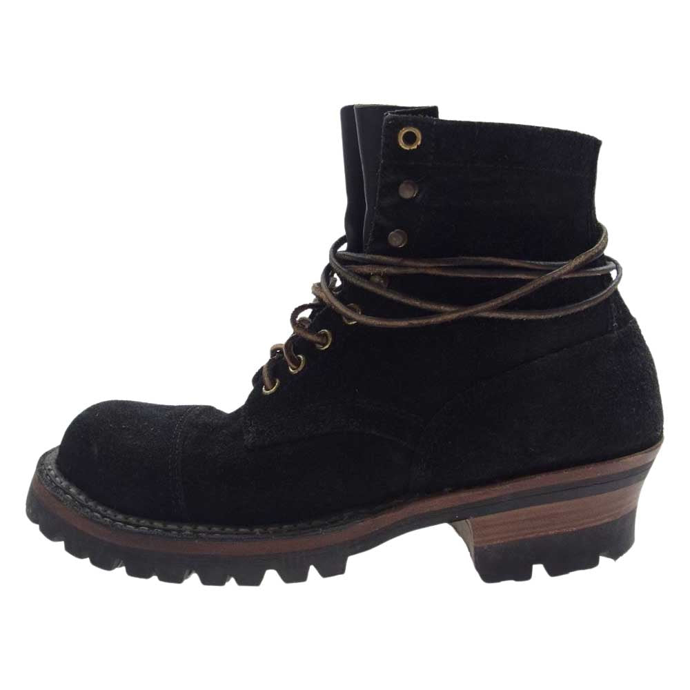 WHITE'S BOOTS ホワイツブーツ SMOKE JUMPER スモークジャンパー スエード レースアップ ブーツ ブラック系 US8D【中古】