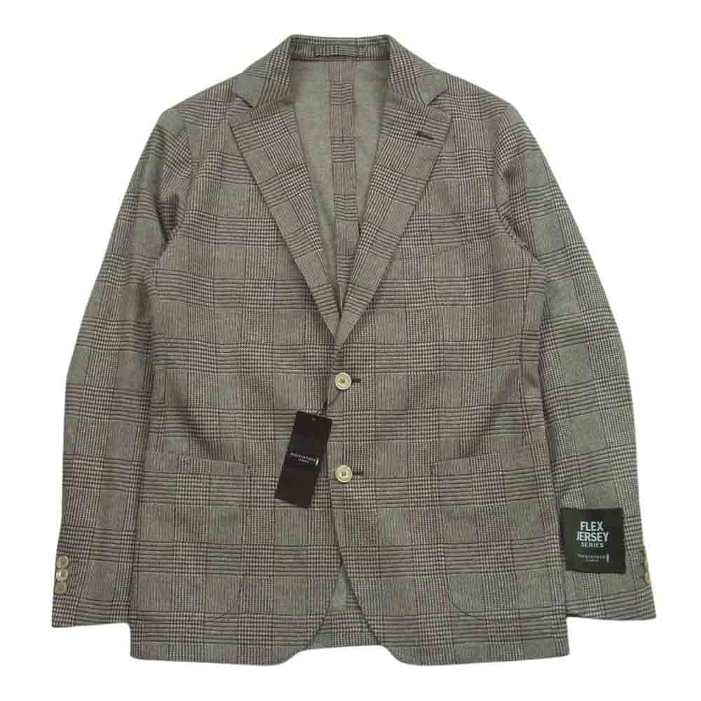 Mackintosh マッキントッシュ G1E26-103-43 FLEX JERSEY 麻混メランジ グレンチェック ブレザー テーラード ジャケット グレー系 ブラウン系 グレイッシュブラウン系 38【新古品】【未使用】【中古】