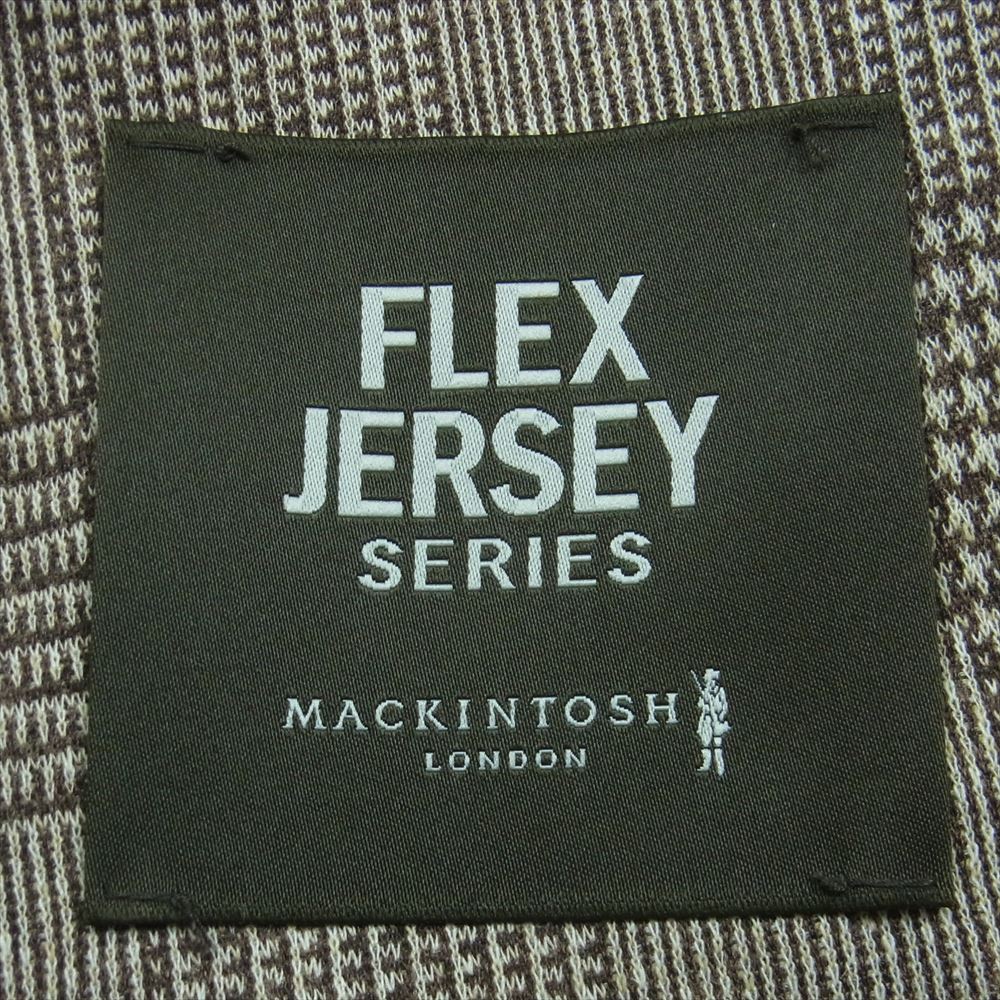 Mackintosh マッキントッシュ G1E26-103-43 FLEX JERSEY 麻混メランジ グレンチェック ブレザー テーラード ジャケット グレー系 ブラウン系 グレイッシュブラウン系 38【新古品】【未使用】【中古】