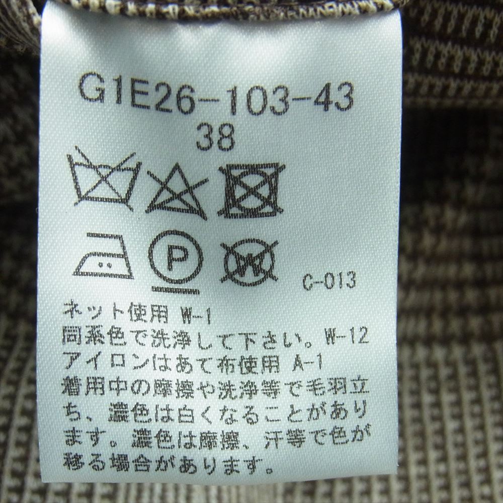 Mackintosh マッキントッシュ G1E26-103-43 FLEX JERSEY 麻混メランジ グレンチェック ブレザー テーラード ジャケット グレー系 ブラウン系 グレイッシュブラウン系 38【新古品】【未使用】【中古】