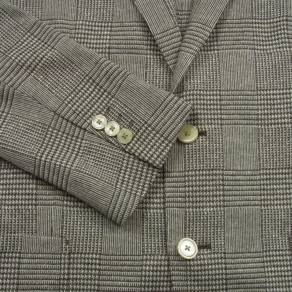 Mackintosh マッキントッシュ G1E26-103-43 FLEX JERSEY 麻混メランジ グレンチェック ブレザー テーラード ジャケット グレー系 ブラウン系 グレイッシュブラウン系 38【新古品】【未使用】【中古】