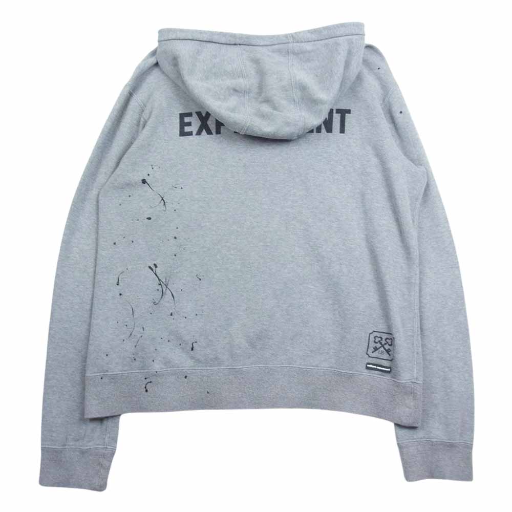 uniform experiment ユニフォームエクスペリメント UE-156020 ペイント デザイン ロゴ プリント プルオーバー パーカー グレー系 3【中古】