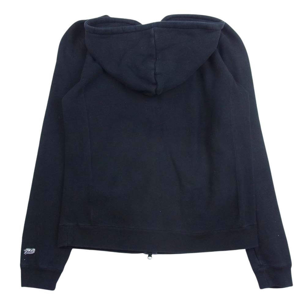 GOODENOUGH グッドイナフ GDEH カレッジ ロゴ ジップ アップ パーカー ブラック系【中古】