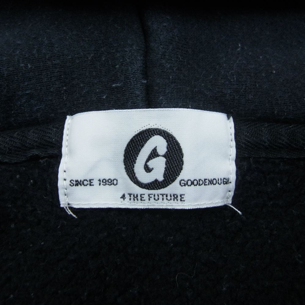 GOODENOUGH グッドイナフ GDEH カレッジ ロゴ ジップ アップ パーカー ブラック系【中古】