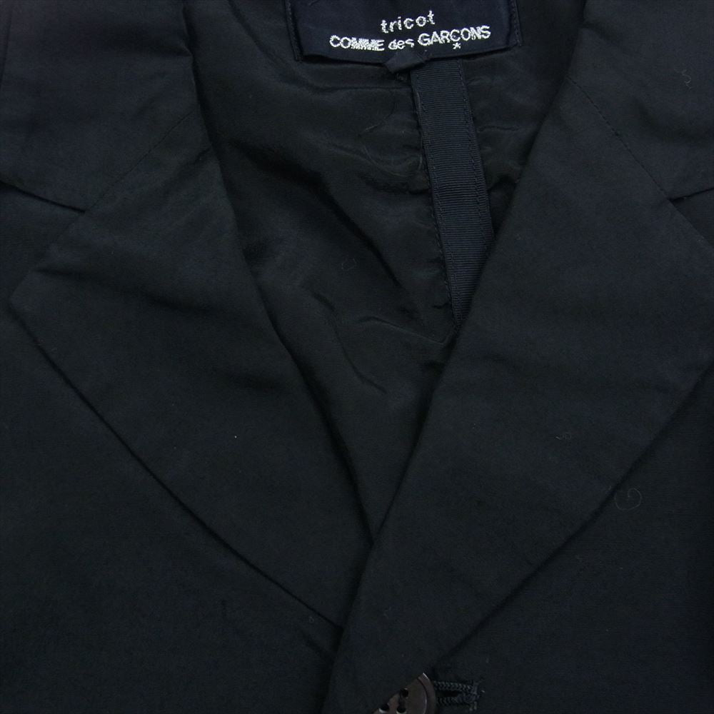 tricot COMME des GARCONS トリココムデギャルソン AD2000 TJ-02001M レーヨン100％ オープンカラー 長袖 シャツ  ブラック系 M【中古】