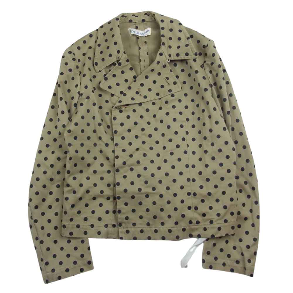 COMME des GARCONS コムデギャルソン AD2003 RU-J003 robe de chambre ローブドシャンブル ドット総柄 トレンチ ジャケット ベージュ系 M【中古】