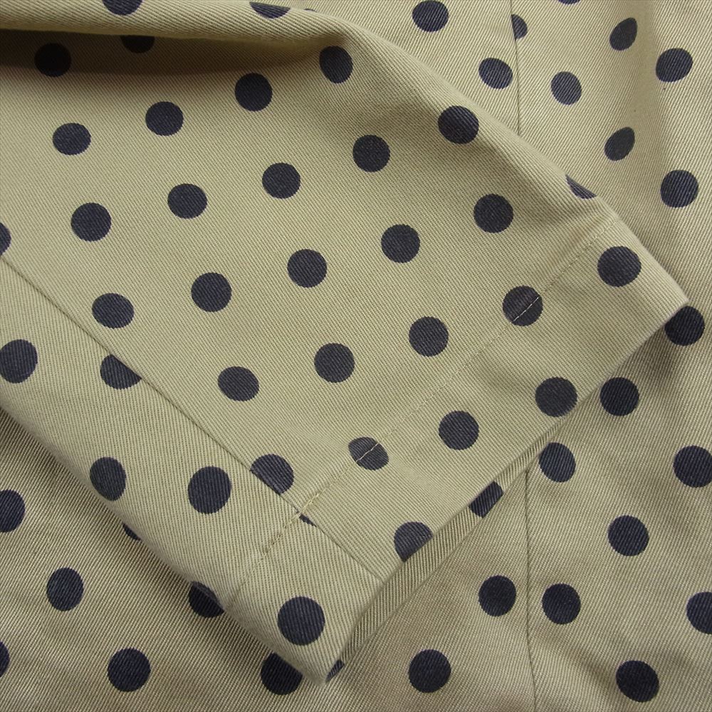 COMME des GARCONS コムデギャルソン AD2003 RU-J003 robe de chambre ローブドシャンブル ドット総柄 トレンチ ジャケット ベージュ系 M【中古】