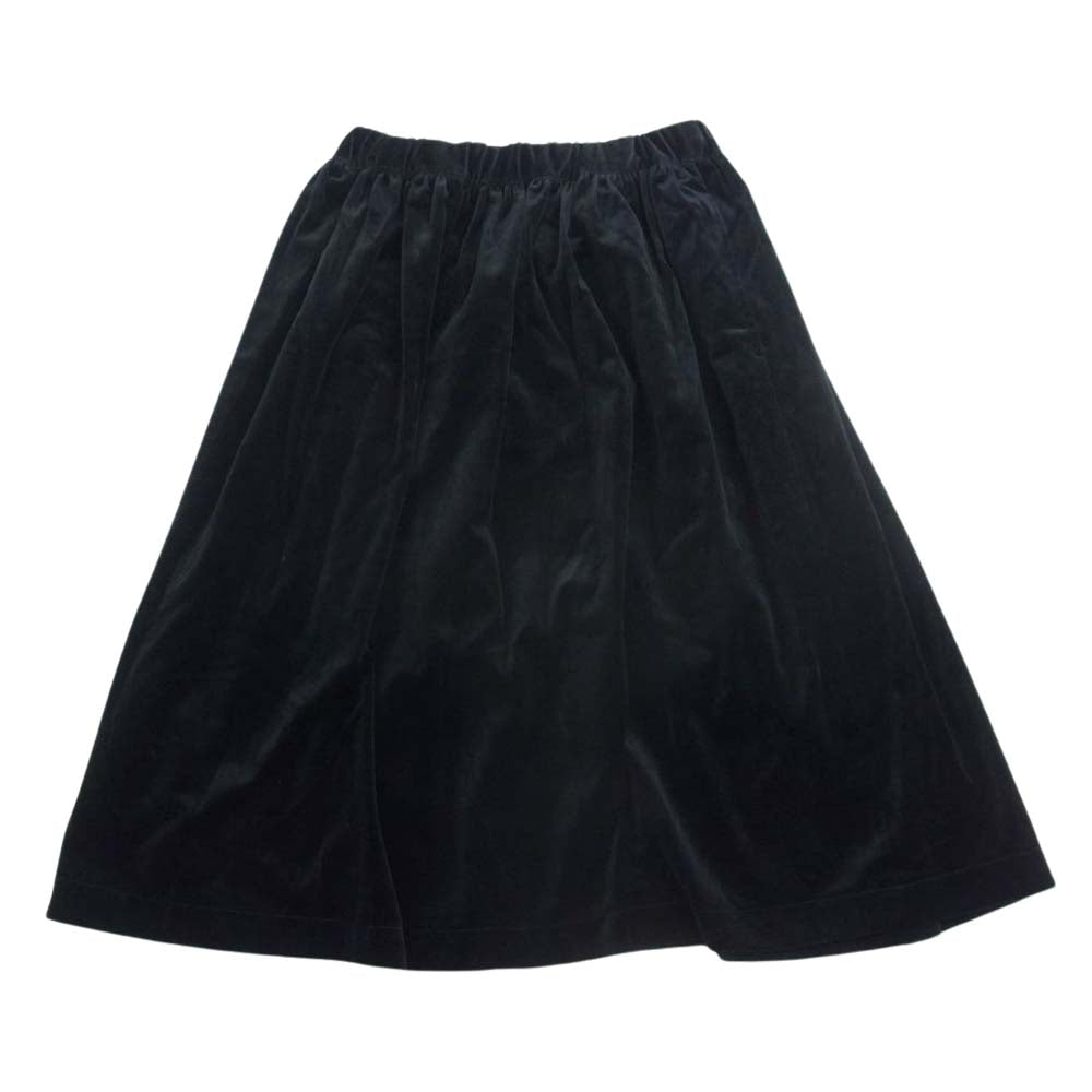 COMME des GARCONS コムデギャルソン 14AW W21826 SHIRT シャツ 14AW ベロア ギャザー スカート ブラック系 S【中古】