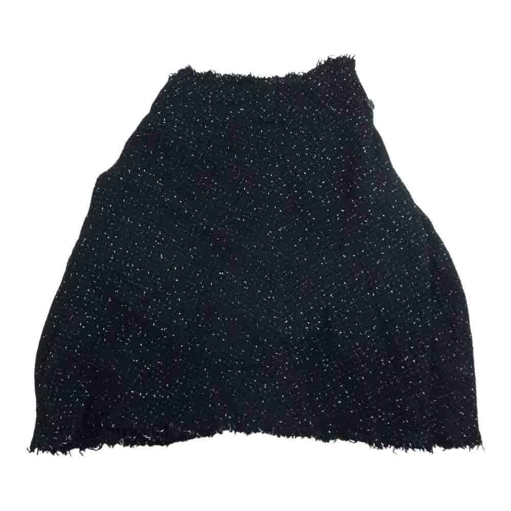 JUNYA WATANABE COMME des GARCONS ジュンヤワタナベコムデギャルソン AD2012 JJ-J022 ツイード 変形 ポンチョ カーディガン ケープ ブラック系【中古】