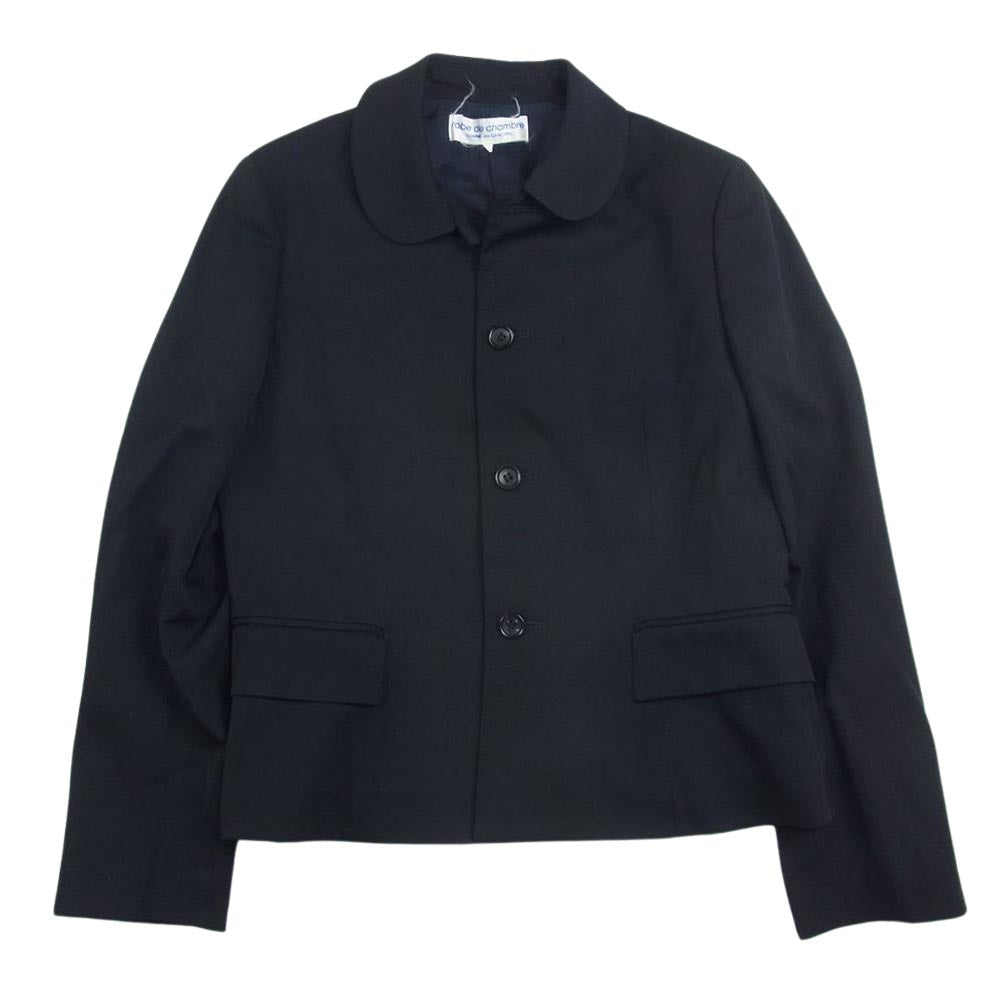COMME des GARCONS コムデギャルソン AD2003 RU-J002 robe de chambre ローブドシャンブル ウール ラウンドカラー ジャケット ブラック系 L【中古】