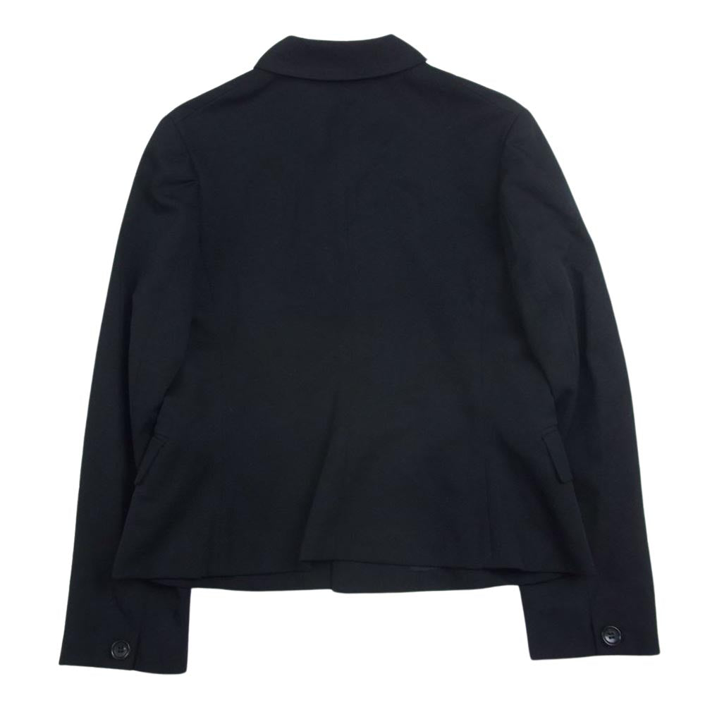 COMME des GARCONS コムデギャルソン AD2003 RU-J002 robe de chambre ローブドシャンブル ウール ラウンドカラー ジャケット ブラック系 L【中古】