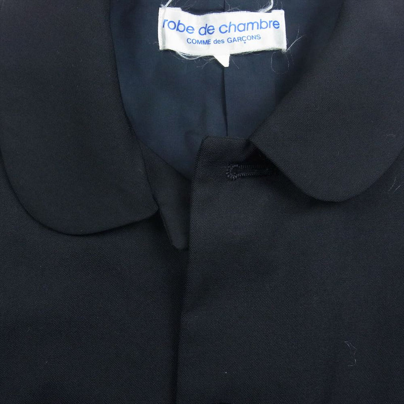 COMME des GARCONS コムデギャルソン AD2003 RU-J002 robe de chambre ローブドシャンブル ウール ラウンドカラー ジャケット ブラック系 L【中古】