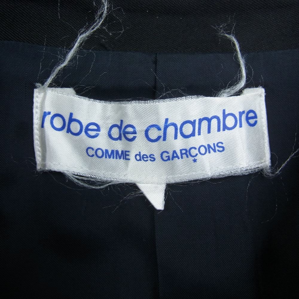 COMME des GARCONS コムデギャルソン AD2003 RU-J002 robe de chambre ローブドシャンブル ウール ラウンドカラー ジャケット ブラック系 L【中古】