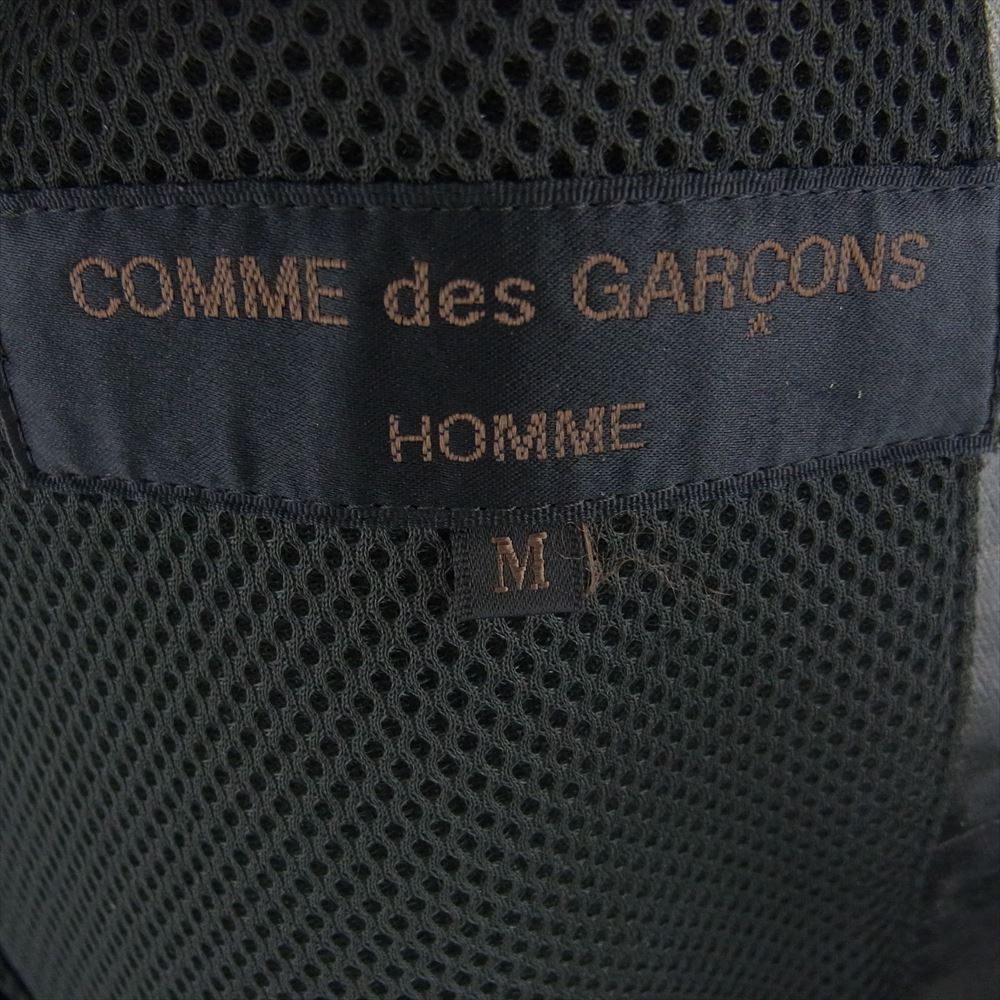 COMME des GARCONS HOMME コムデギャルソンオム AD1999 HJ-070800 田中オム 田中期 ヴィンテージ アーカイブ PVC フェイクレザー フルジップ パーカー ジャケット フーデッド ブルゾン ブラック系 M【中古】