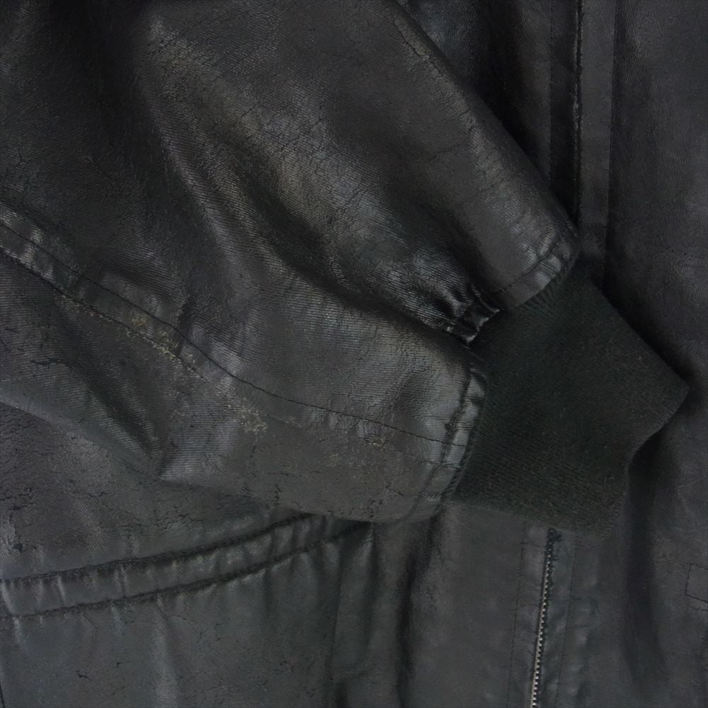 COMME des GARCONS HOMME コムデギャルソンオム AD1999 HJ-070800 田中オム 田中期 ヴィンテージ アーカイブ PVC フェイクレザー フルジップ パーカー ジャケット フーデッド ブルゾン ブラック系 M【中古】
