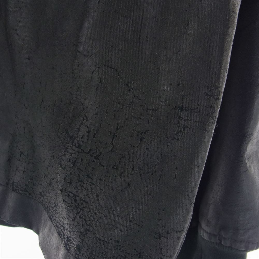 COMME des GARCONS HOMME コムデギャルソンオム AD1999 HJ-070800 田中オム 田中期 ヴィンテージ アーカイブ PVC フェイクレザー フルジップ パーカー ジャケット フーデッド ブルゾン ブラック系 M【中古】