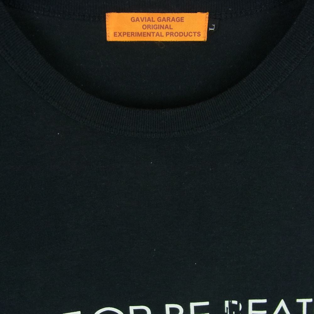 GAVIAL ガヴィル TATSUYA NAKAMURA タツヤナカムラ GARAGE S/S TEE BEAT OR BE BEATEN ガレージ 半袖 Tシャツ ブラック系 L【中古】