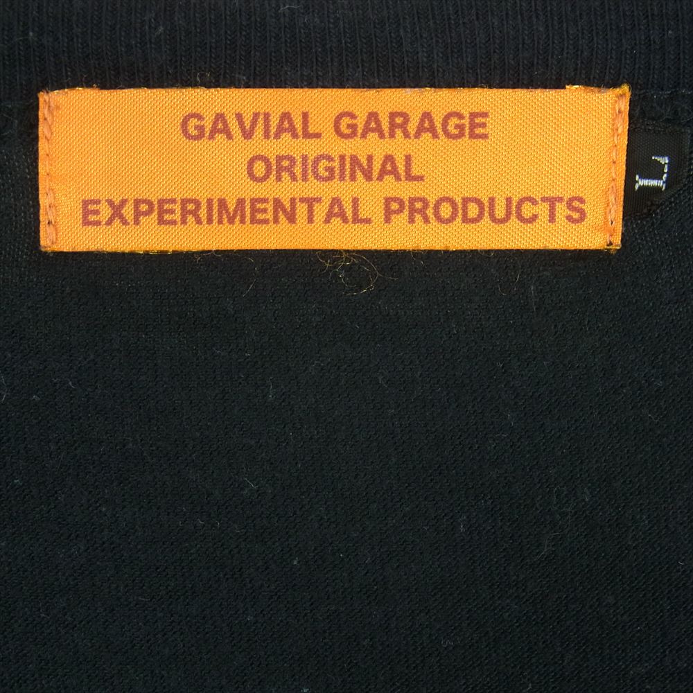 GAVIAL ガヴィル TATSUYA NAKAMURA タツヤナカムラ GARAGE S/S TEE BEAT OR BE BEATEN ガレージ 半袖 Tシャツ ブラック系 L【中古】