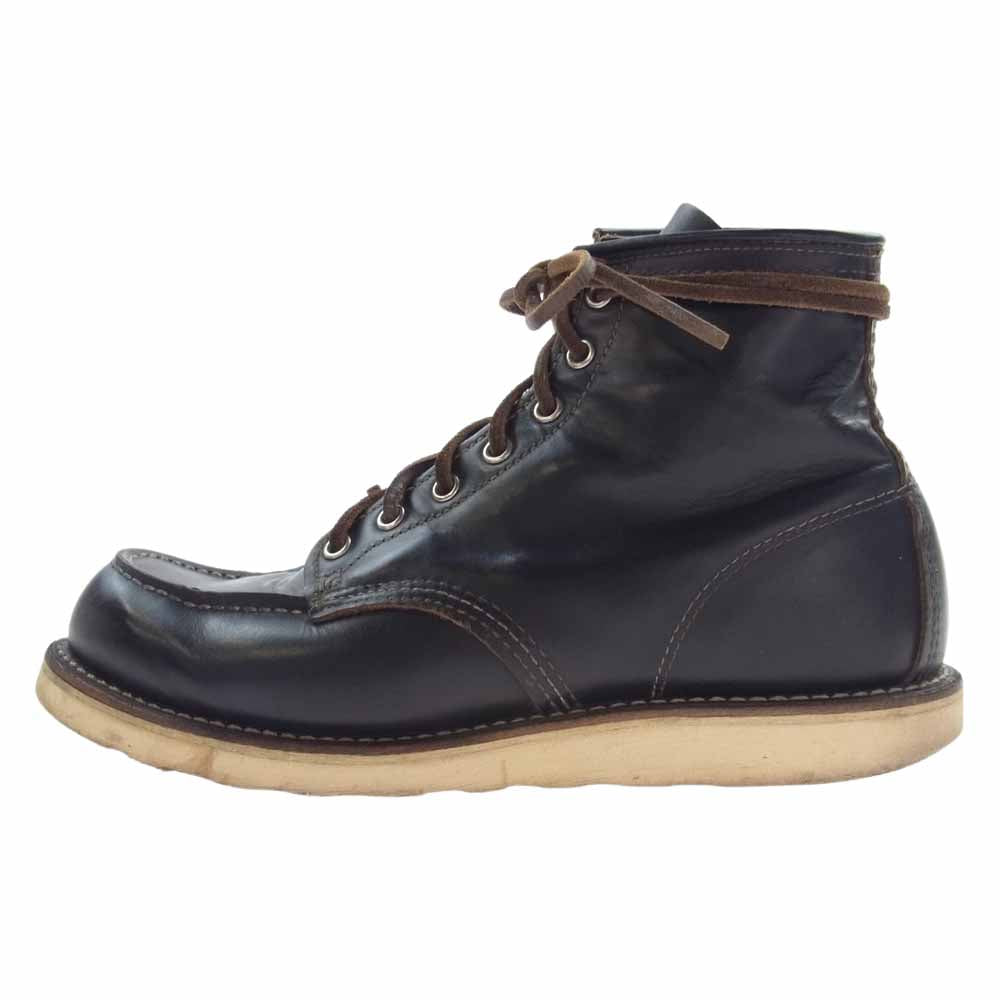 RED WING レッドウィング 9874 Irish Setter 6 Moc BLACK KLONDIKE 犬タグ 復刻 アイリッシュセッター 6インチ モック レースアップ レザー ブーツ 茶芯 クロンダイク ブラック系 8 1/2 E【中古】