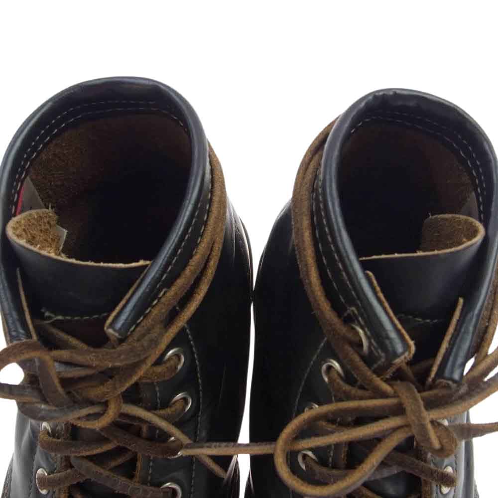 RED WING レッドウィング 9874 Irish Setter 6 Moc BLACK KLONDIKE 犬タグ 復刻 アイリッシュセッター 6インチ モック レースアップ レザー ブーツ 茶芯 クロンダイク ブラック系 8 1/2 E【中古】