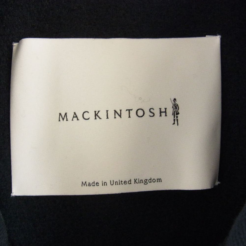 Mackintosh マッキントッシュ GM-115 英国製 ウール ヘリンボーン オーバーサイズ フード コート ネイビー系 34【中古】