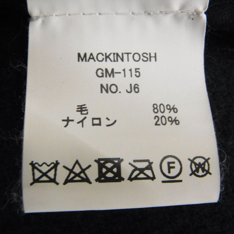 Mackintosh マッキントッシュ GM-115 英国製 ウール ヘリンボーン オーバーサイズ フード コート ネイビー系 34【中古】