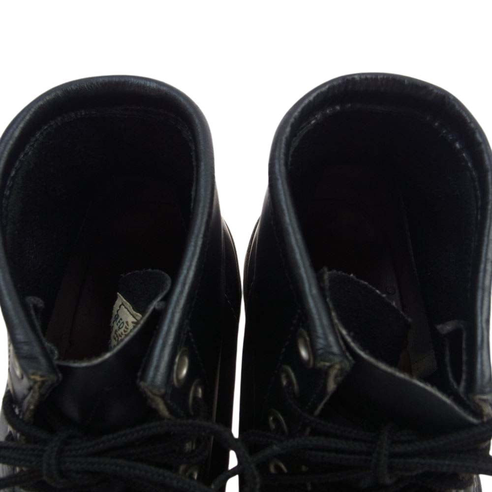 RED WING レッドウィング 8179 90s 四角犬タグ アイリッシュセッター モックトゥ ブーツ ブラック系 US7E【中古】
