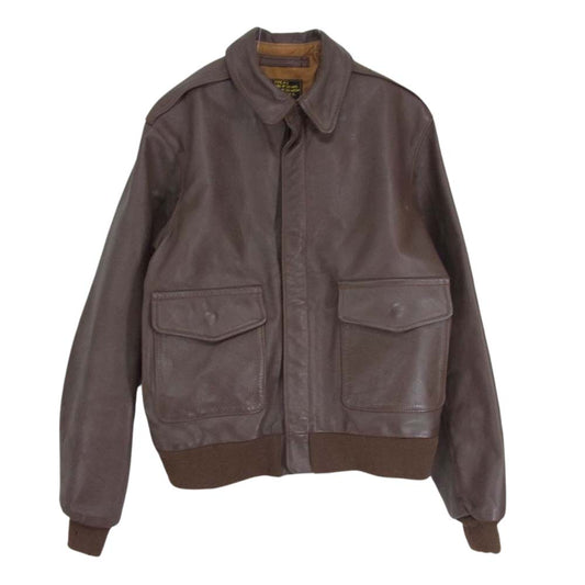 AERO LEATHER エアロレザー TYPE  A-2 フライト ジャケット ブラウン系 38【中古】
