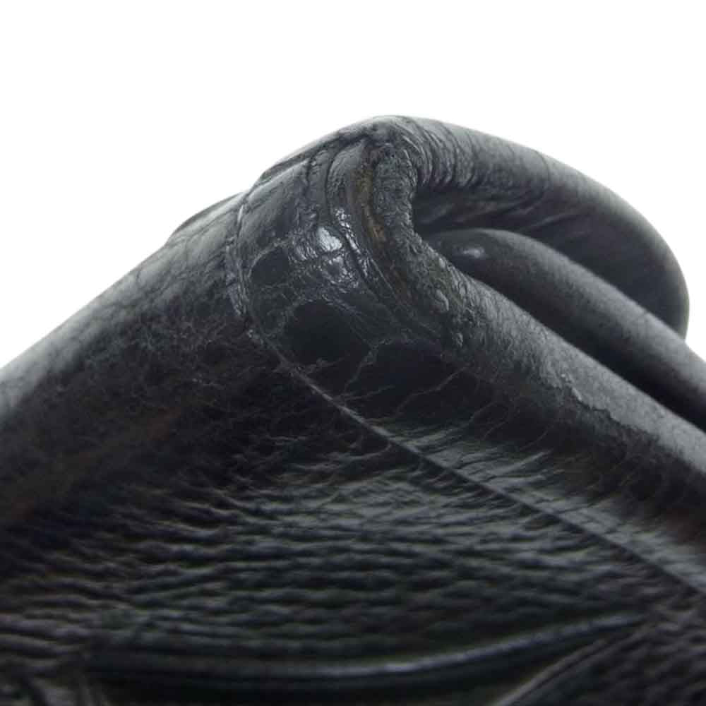 BILL WALL LEATHER ビルウォールレザー フロッグクロスインレイ ラージカレンシー レザー ロングウォレット ブラック系【中古】