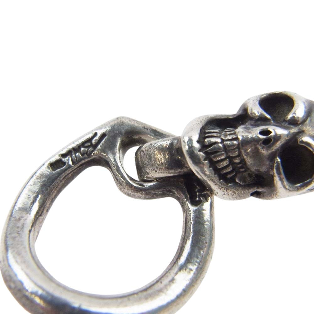 BILL WALL LEATHER ビルウォールレザー VINTAGE SKULL ヴィンテージスカルクリップ 7ヴィンテージスカル チェーンリンク ウォレットチェーン シルバー系【中古】