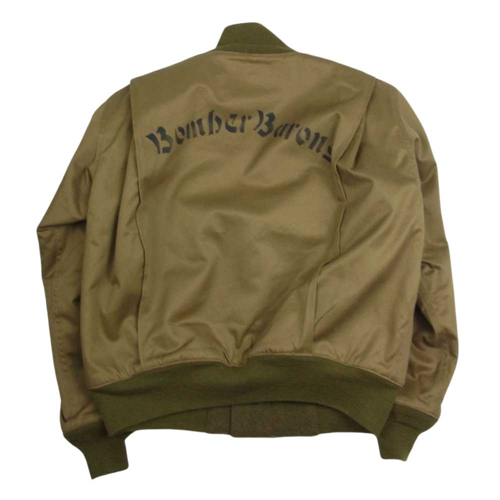 Buzz Rickson's バズリクソンズ BR15147 Type TANK SLASH POCKET BUZZ RICKSON CO. BOMBER BARONS ワッペン ミリタリー フライト タンカース ジャケット カーキ系 M【中古】