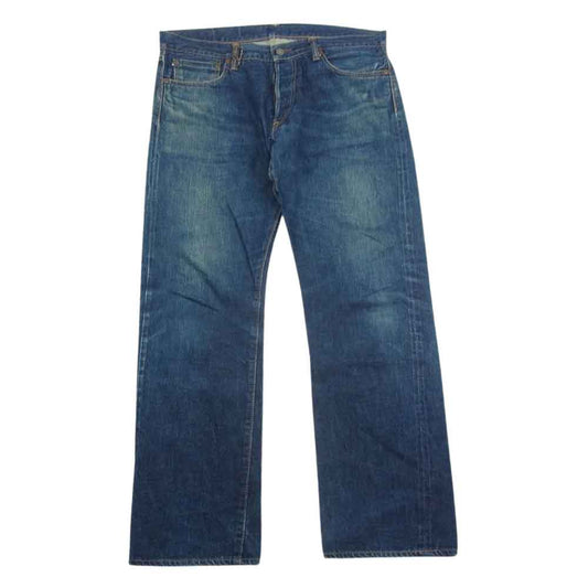 The REAL McCOY'S ザリアルマッコイズ Lot 004 テーパード ストレートデニム パンツ ジーンズ インディゴブルー系 34【中古】