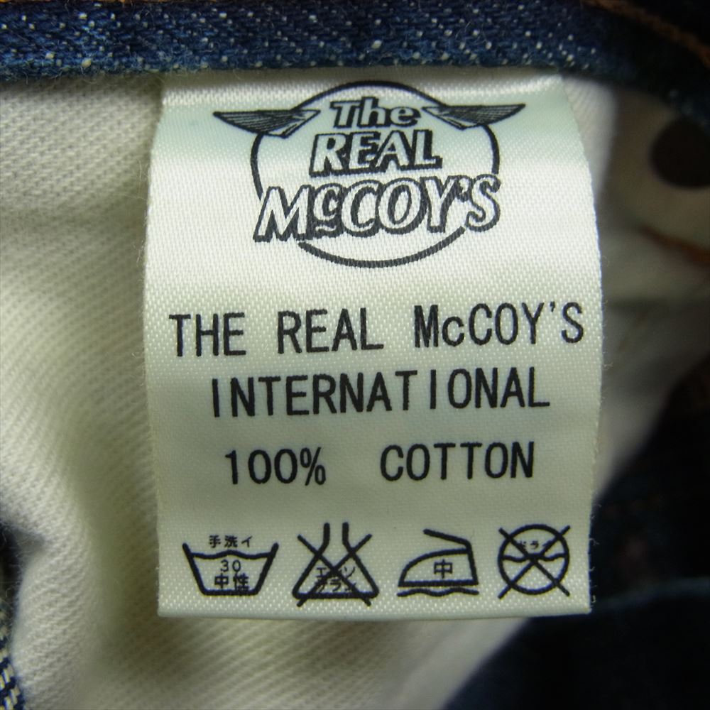 The REAL McCOY'S ザリアルマッコイズ Lot 004 テーパード ストレートデニム パンツ ジーンズ インディゴブルー系 34【中古】