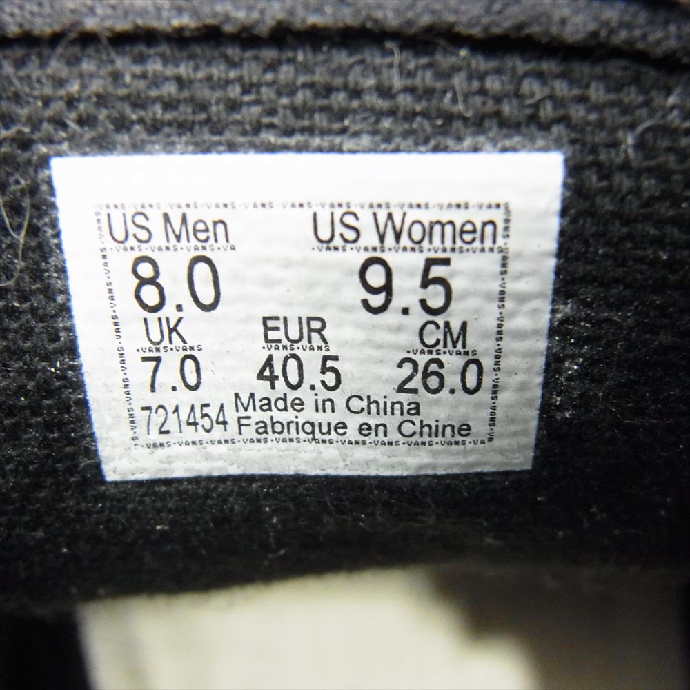 VANS バンズ 721454 SK8-HI REISSUE CAP スケート8-ハイ リイシュー カップ ハイカット スニーカー ブラック系 26cm【中古】