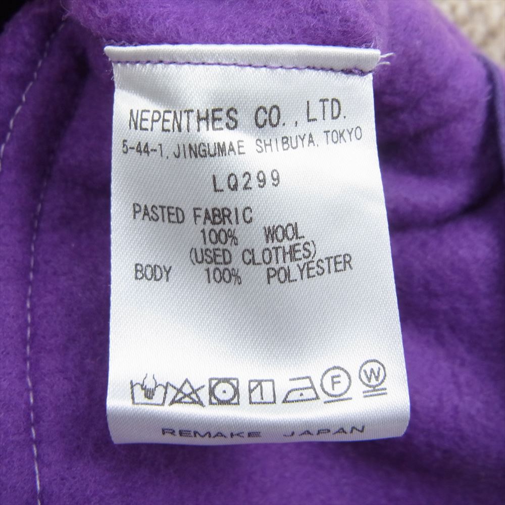 Needles ニードルス 22AW LQ299 REBUILD by Needles Fisherman Sweater Covered Sweater リビルドバイ リメイク 切替 長袖 フィッシャーマン ニット セーター パープル系 L【中古】
