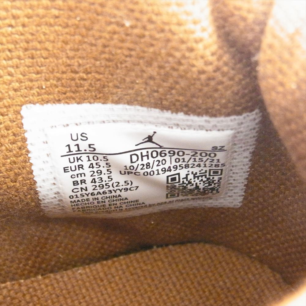 NIKE AIR JORDAN ナイキ ジョーダン DH0690-200  フェイクバスターズ 鑑定済 TRAVIS SCOTT AIR JORDAN 6 RETRO SP BRITISH KHAKI トラヴィススコット ジョーダン6 レトロ ブリティッシュカーキ ハイカット スニーカー  ライトブラウン系 29.5cm【新古品】【未使用】【中古】