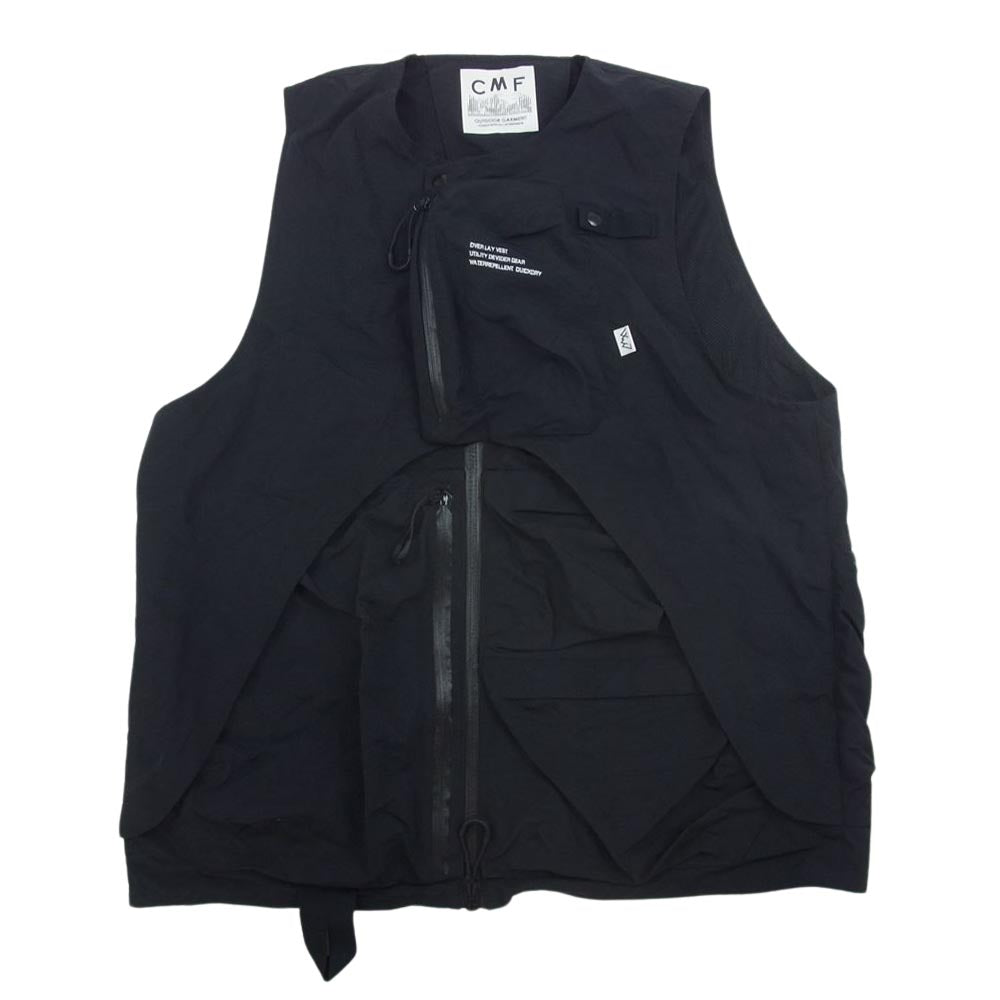 コンフィアウトドアガーメント 2201-V05C OVERLAY VEST ユーティリティー マルチポケット ジップアップ ナイロン ベスト  ブラック系 M【中古】