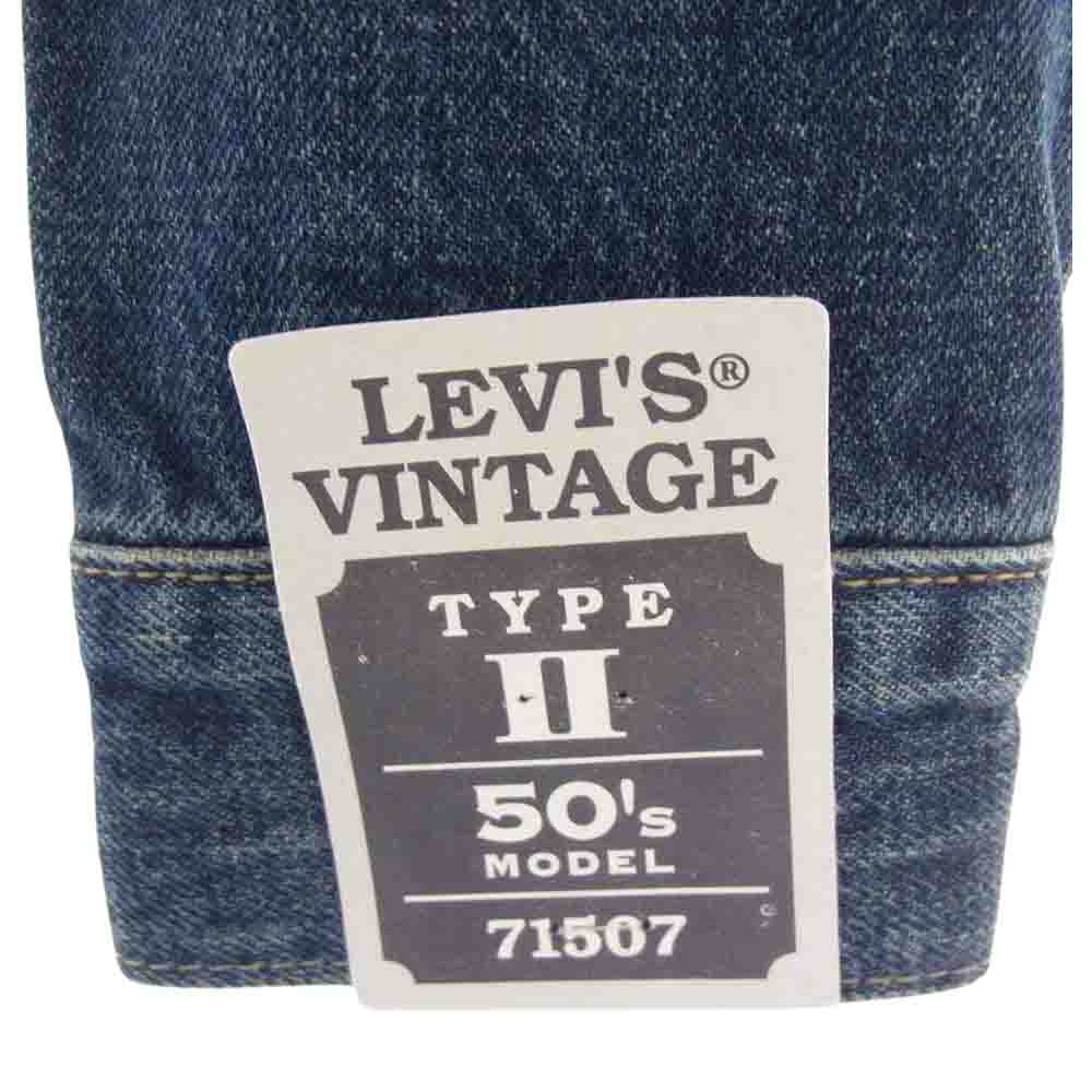 Levi's リーバイス 71507-XXUD 日本製 71507XX  BIG E TYPE2 Gジャン タイプツー ビッグイー ジージャン デニム トラッカー ジャケット インディゴブルー系 34【極上美品】【中古】