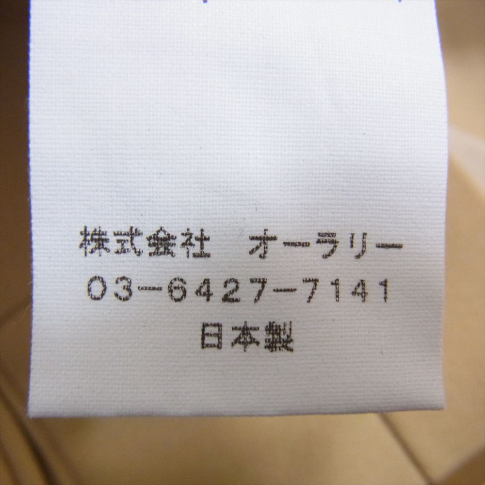 AURALEE オーラリー 21SS A21SP03KW  HARD TWIST WOOL DOBBY SLIT SLACKS ハードツイスト ウール ドビー スラックス パンツ ベージュ系 4【美品】【中古】