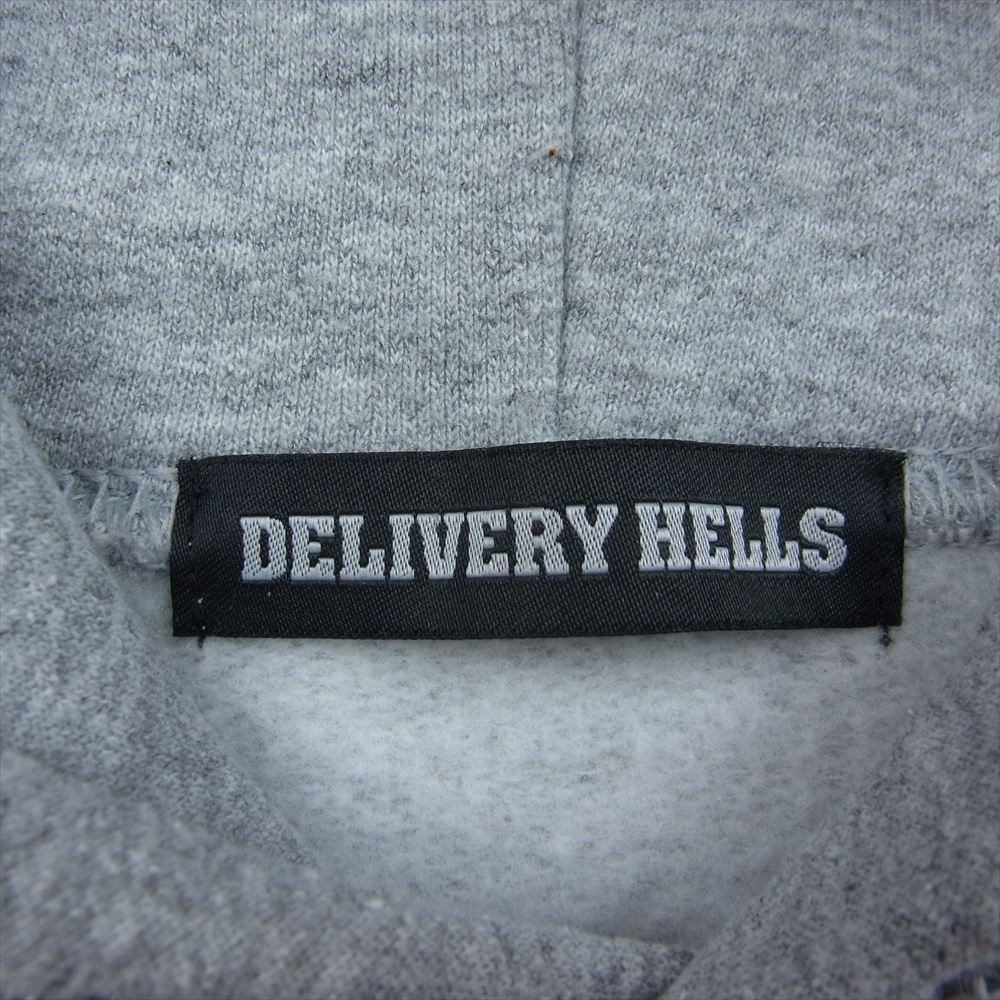 フラグスタフ 20AW DH-05 DELIVERY HELLS 地獄特急便 プルオーバー バックプリント 長袖 パーカー グレー系 L【中古】