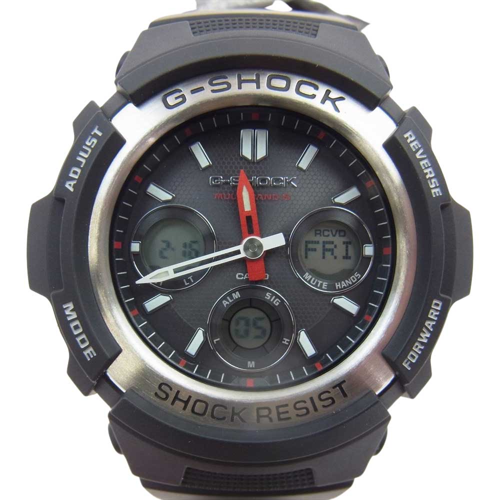 G-SHOCK ジーショック AWG-M100-1AJF MULTI BAND 6 マルチバンド6 ソーラー デジタル アナログ  デジアナ ウォッチ 腕時計 ブラック系【極上美品】【中古】