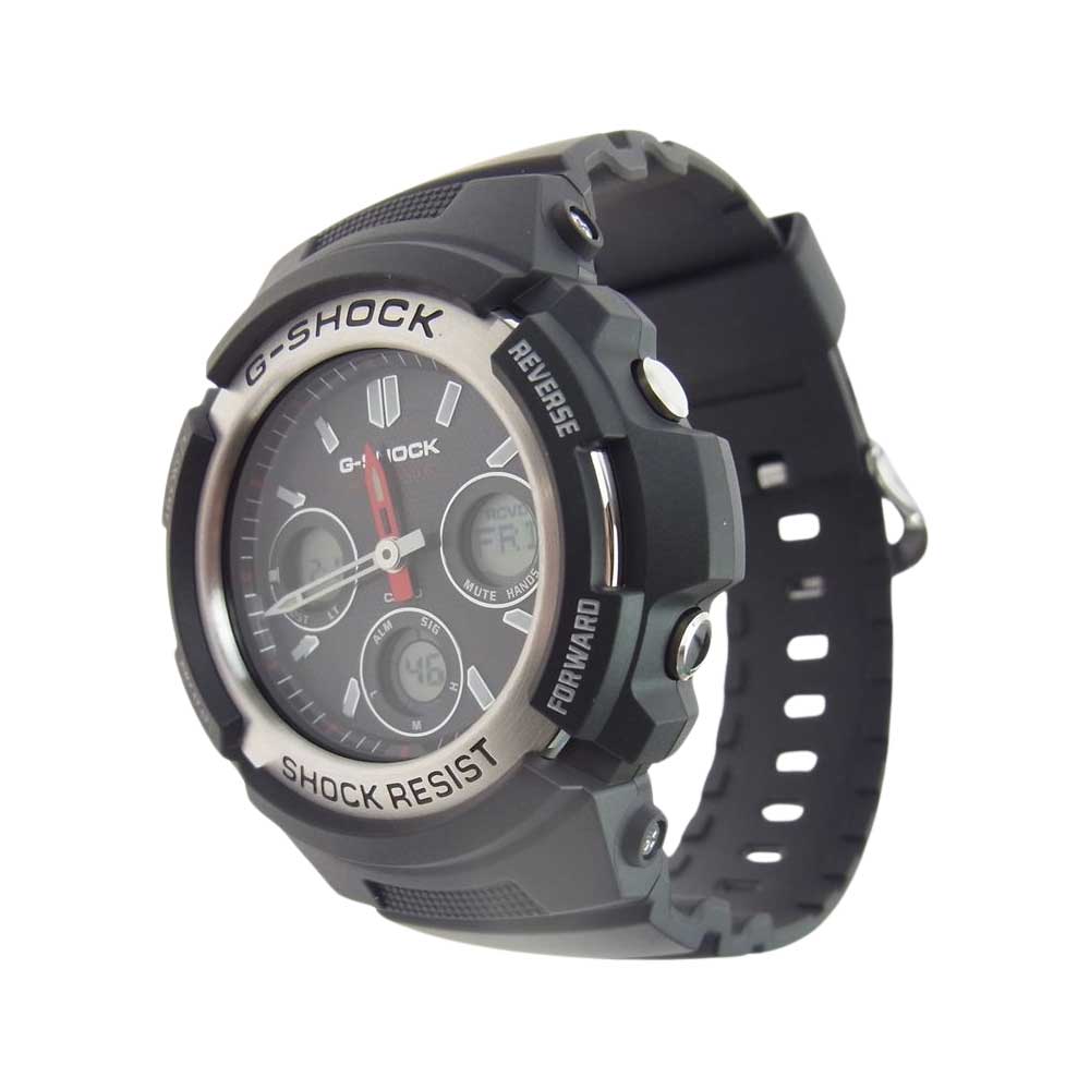 G-SHOCK ジーショック AWG-M100-1AJF MULTI BAND 6 マルチバンド6 ソーラー デジタル アナログ  デジアナ ウォッチ 腕時計 ブラック系【極上美品】【中古】