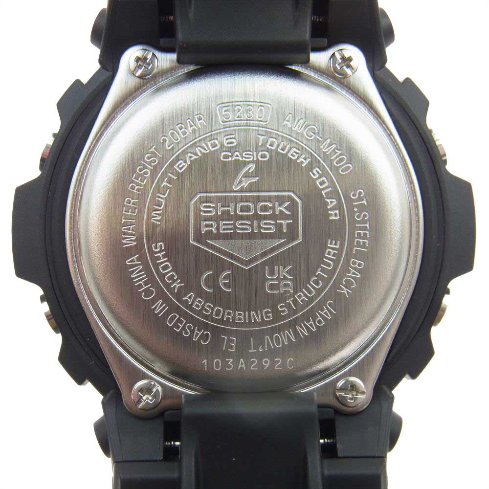 G-SHOCK ジーショック AWG-M100-1AJF MULTI BAND 6 マルチバンド6 ソーラー デジタル アナログ  デジアナ ウォッチ 腕時計 ブラック系【極上美品】【中古】