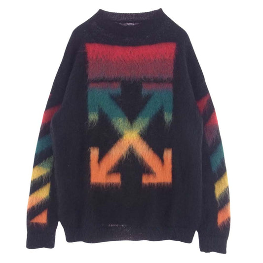 OFF-WHITE オフホワイト  20AW OMHA036E20KNI001 バック アロー モヘア ニット ブラック系 M【中古】