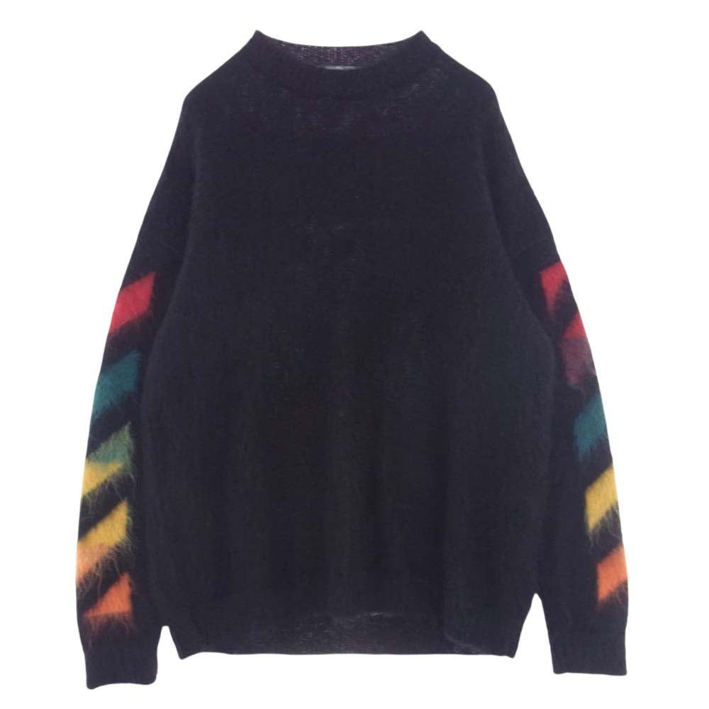 OFF-WHITE オフホワイト  20AW OMHA036E20KNI001 バック アロー モヘア ニット ブラック系 M【中古】