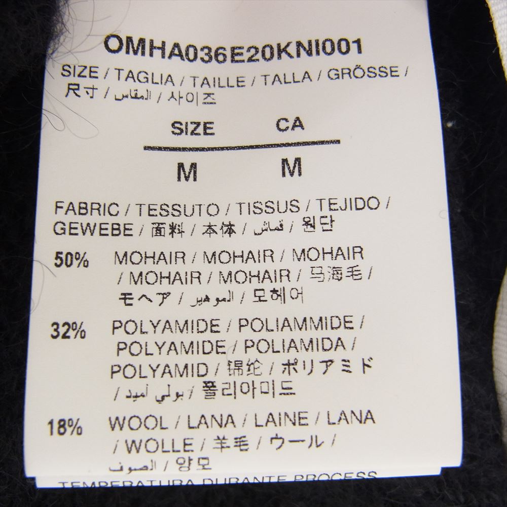 OFF-WHITE オフホワイト  20AW OMHA036E20KNI001 バック アロー モヘア ニット ブラック系 M【中古】
