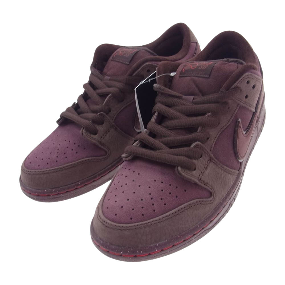 NIKE ナイキ FN0619-600 SB Dunk Low PRM City of Love Burgundy ダンク ロー PRM シティ オブ ラブ スニーカー ワインレッド系 28cm【極上美品】【中古】