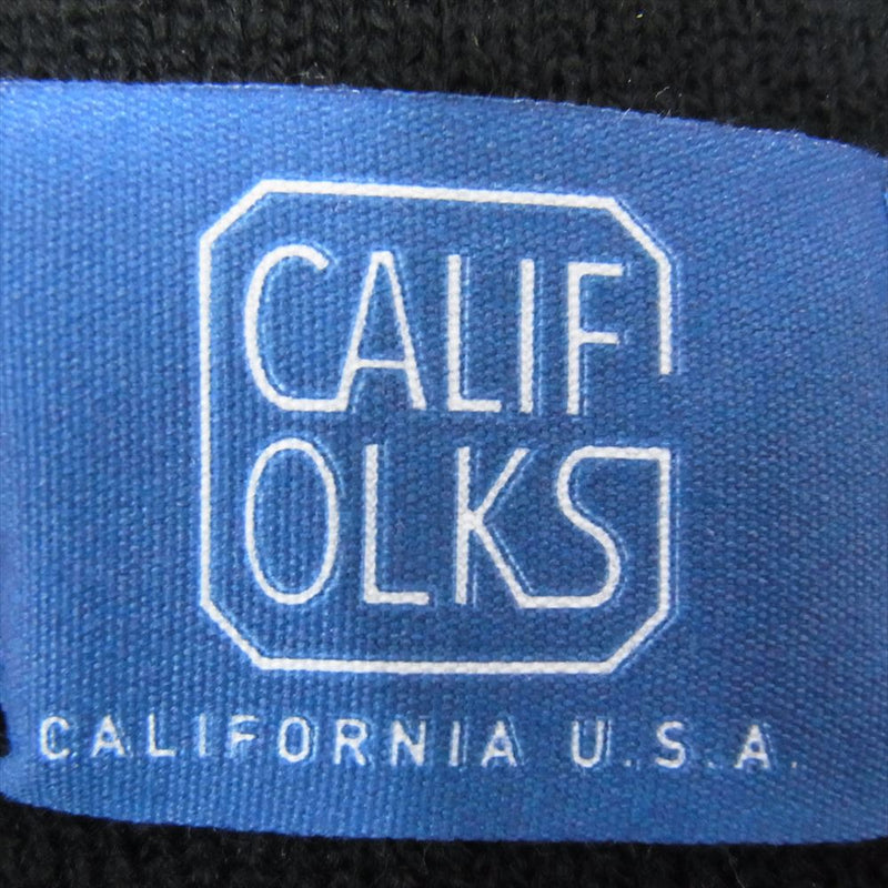 STANDARD CALIFORNIA スタンダードカリフォルニア CALIFOLKS Beanies ロゴ ビーニー ニット キャップ ブラック系【美品】【中古】