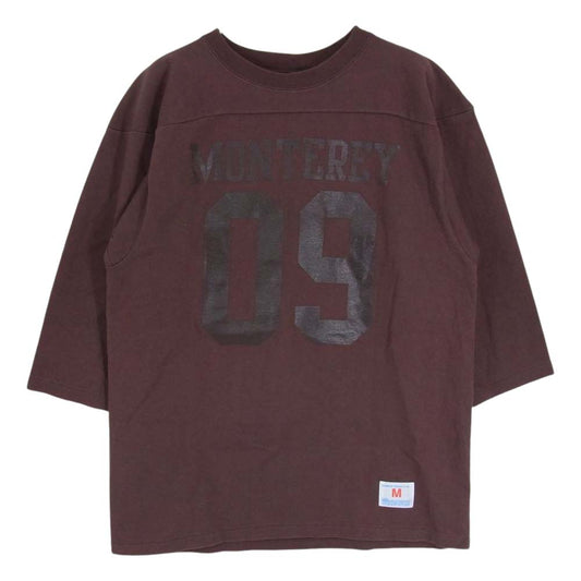 STANDARD CALIFORNIA スタンダードカリフォルニア × Champion チャンピオン 七分袖 フットボール Tシャツ ブラウン ブラウン系 M【中古】